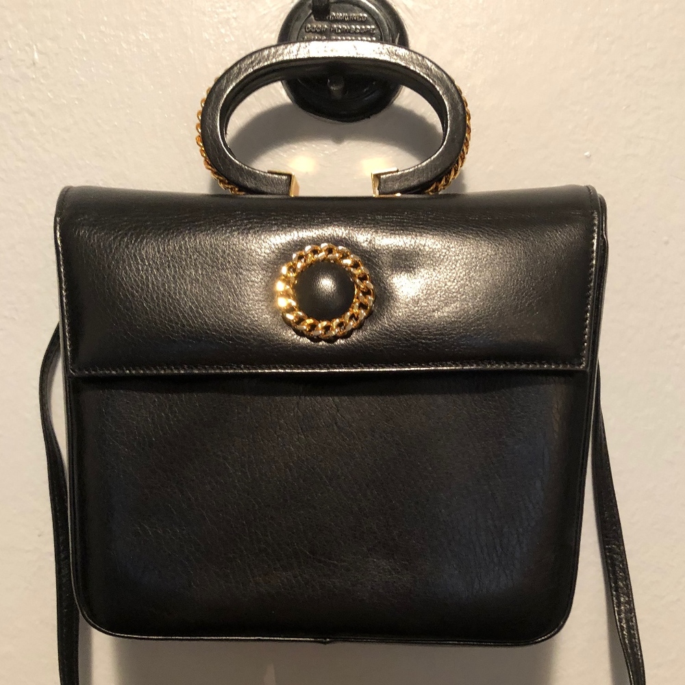 VINTAGE: Susan Gail Handle Bag with Gold Hardware